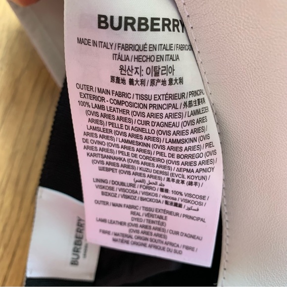 Burberry lambs leather mini skirt size uk 4 black white colourblock - Picture 7 of 16